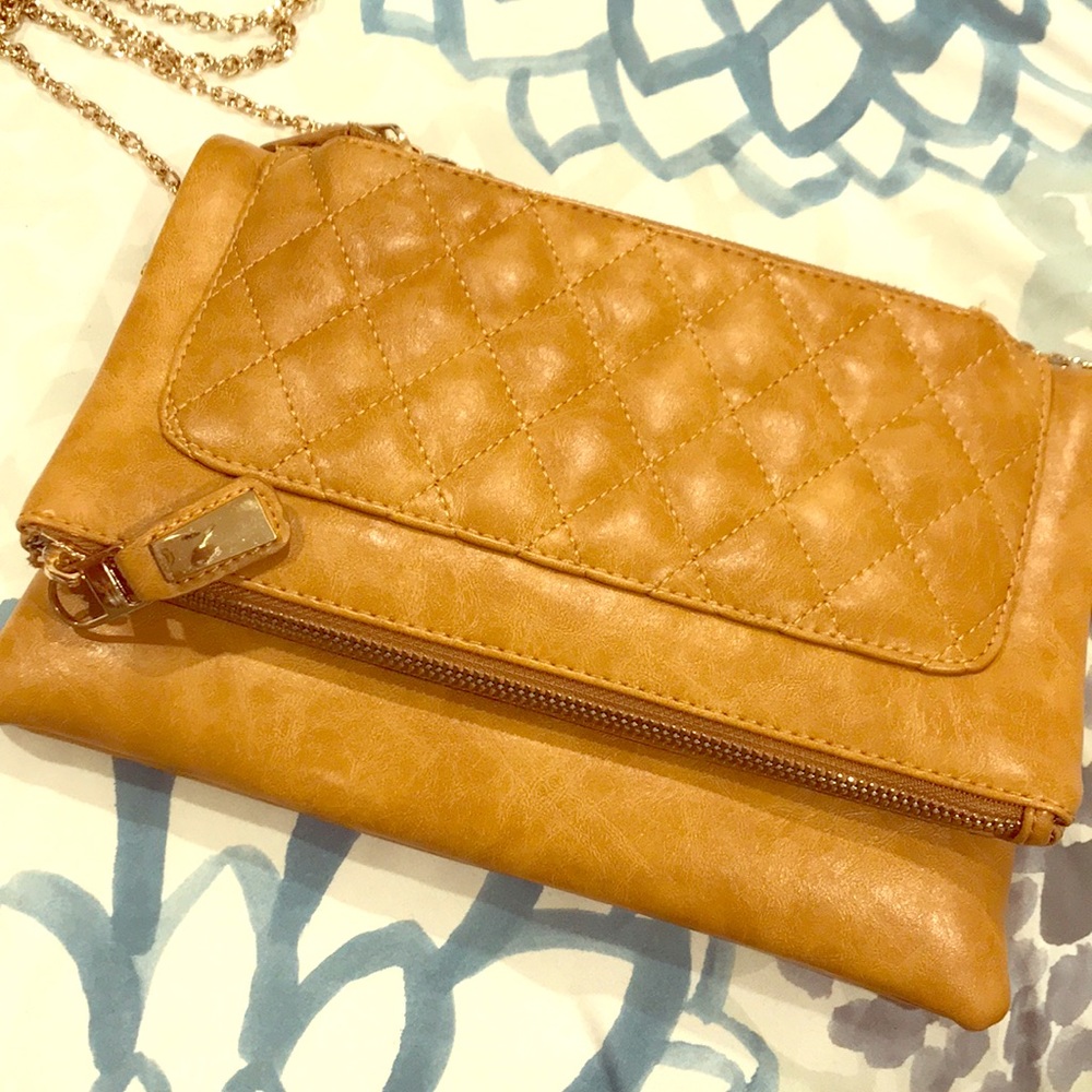 Camel Crossbody Handbag